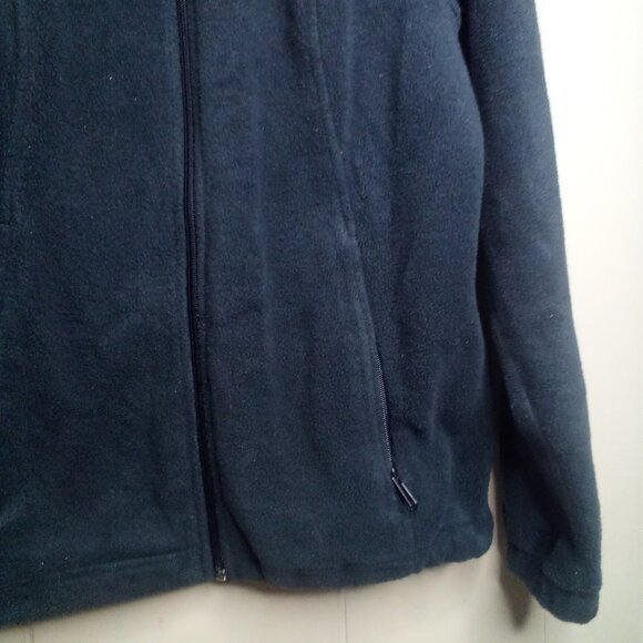 Columbia Fleece Jacket M Full Zip Pockets Dark Gray - Picture 6 of 13